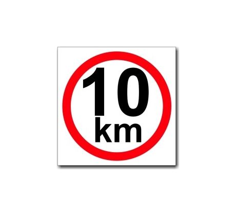 Omezení rychlosti 10 km - Bezpečnostní tabulka