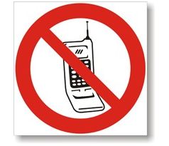 Bezpečnostní symbol - Zákaz používání mobilních telefonů
