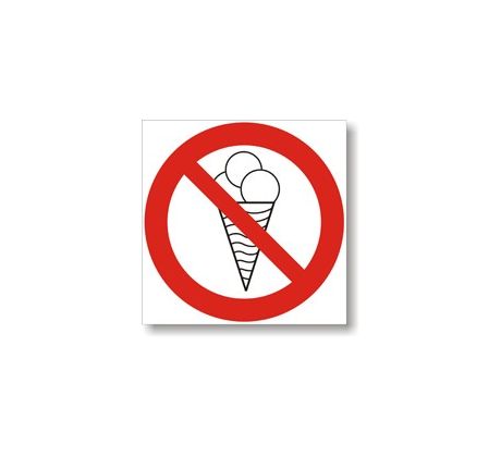 Bezpečnostní symbol - Zákaz vstupu se zmrzlinou