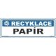 Tabulky - recyklace - Papír