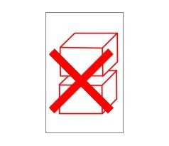 Značení obalů - Nestohovat / Do not stack - piktogram - červený
