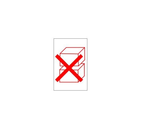 Značení obalů - Nestohovat / Do not stack - piktogram - červený