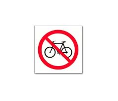 Bezpečnostní tabulky - Zákaz jízdy na kole