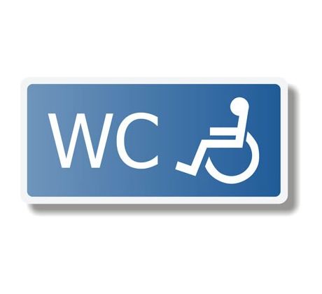 WC pro invalidy - tabulka podélná