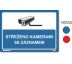 Bezpečnostní tabulka pro kamerové systémy Samolepka 148x210 mm - MODRÁ