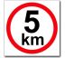 Omezení rychlosti 5 km - Bezpečnostní tabulka Plast 210x210 mm