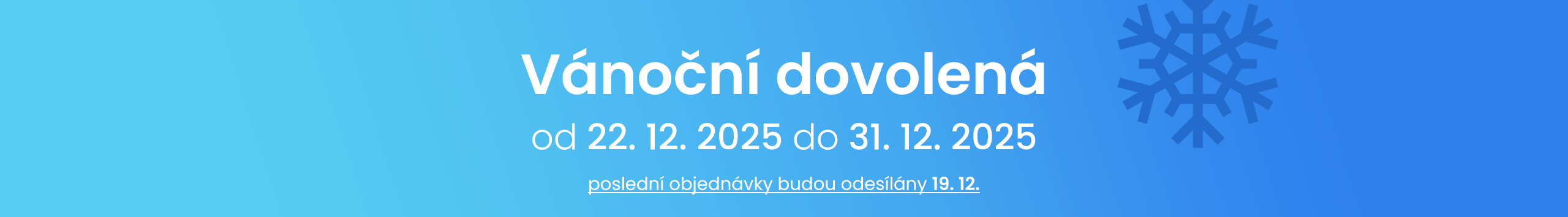 Vánoční dovolená 2025
