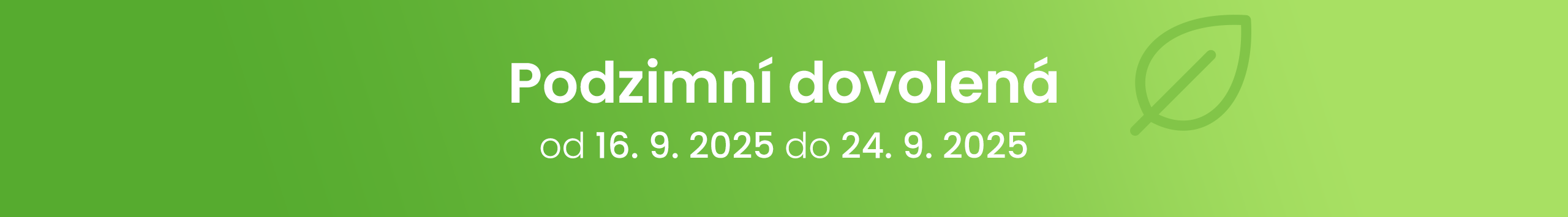 Podzimní dovolená 2025