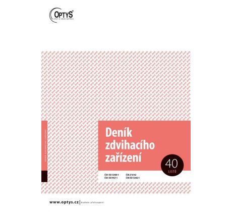 Deník zdvihacího zařízení - 40 listů A4