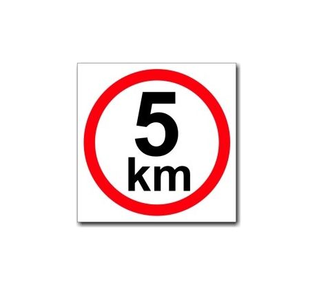 Omezení rychlosti 5 km - Bezpečnostní tabulka
