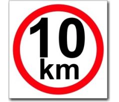 Omezení rychlosti 10 km - Bezpečnostní tabulka