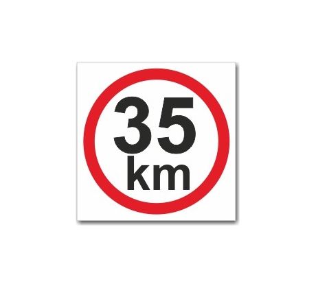 Omezení rychlosti 35 km - Bezpečnostní tabulka