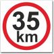 Omezení rychlosti 35 km - Bezpečnostní tabulka