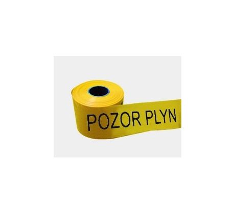 Fólie do výkopu 100mx300mm - POZOR PLYN - barva žlutá