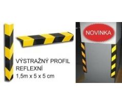 Žlutočerný výstražný profil na rohy - REFLEXNÍ