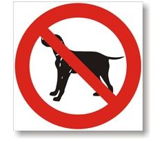 Bezpečnostní symbol - Zákaz vstupu se psem
