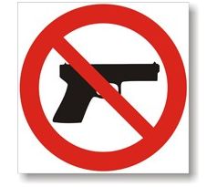 Bezpečnostní symbol - Zákaz vstupu se zbraní