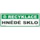 Tabulky - recyklace - Hnědé sklo