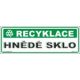 Tabulky - recyklace - Hnědé sklo