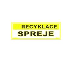 Tabulky - recyklace - Spreje