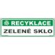 Tabulky - recyklace - Zelené sklo