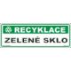 Tabulky - recyklace - Zelené sklo