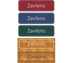 Zavřeno - tabulka