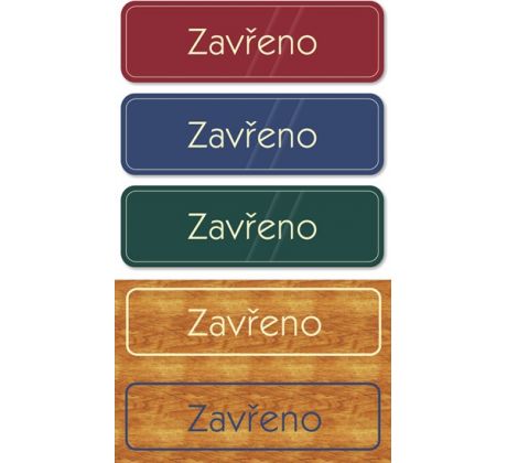 Zavřeno - tabulka