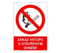 Zákaz vstupu s otevřeným ohněm