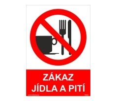 Bezpečnostní tabulky - Zákaz jídla a pití
