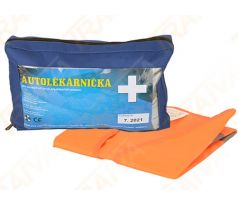 Autolékárnička v kortexovém obalu + reflexní vesta