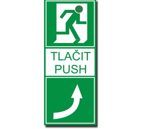 Tabulka pod kliku dveří - Tlačit - Vpravo - fotoluminiscenční FTL