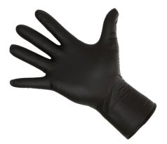 Černé nitrilové rukavice (balení 100 ks) - jednorázové