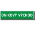 Únikový východ - malá - fotoluminiscenční FTL Plast 200x50 mm