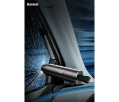 Baseus 2v1 bezpečnostní kladivo rozbíječ skla + řezačka pásu šedá