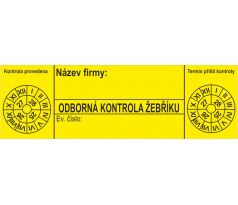 Samolepka - Kontrola žebříku