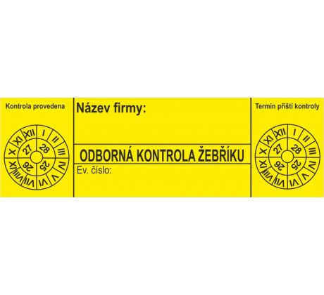 Samolepka - Kontrola žebříku