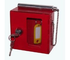 Požární krabička na klíč - kovová uzamykatelná s kladívkem