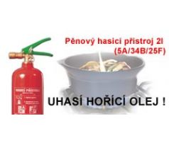 Pěnový hasicí přístroj do kuchyně - 2l (5A/34B/25F)