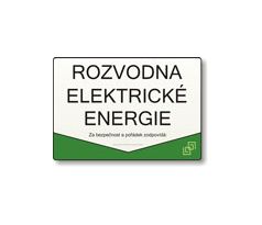 Bezpečnostní tabulky - Rozvodna elektrické energie