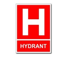 Bezpečnostní tabulky - Hydrant s textem
