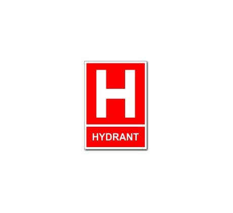Bezpečnostní tabulky - Hydrant s textem