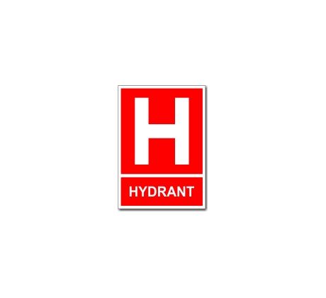 Bezpečnostní tabulky - Hydrant s textem