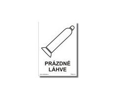 Bezpečnostní tabulky - prázdné láhve