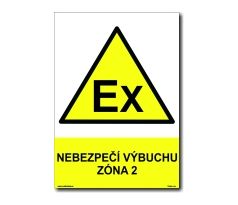 Bezpečnostní tabulky - Ex, Nebezpečí výbuchu - zóna 2