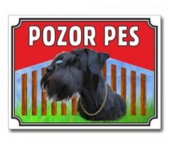 Tabulka "Pozor pes" - Černý knírač