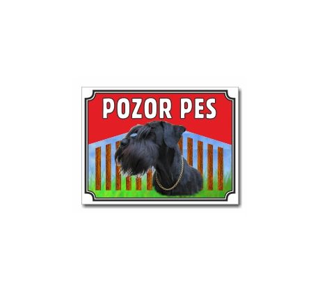 Tabulka "Pozor pes" - Černý knírač