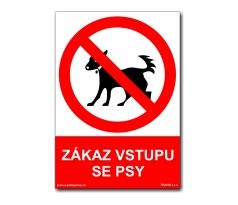 Bezpečnostní tabulky - Zákaz vstupu se psy