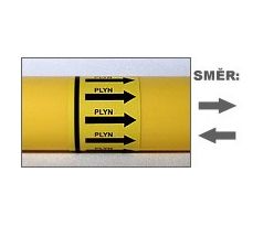Plyn - bezpečnostní tabulka - značení potrubí