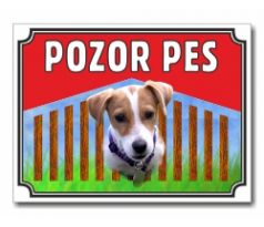 Tabulka "Pozor pes" - Jack Russel